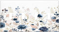 Blue Flora Boho Vintage Flower Golden Leaves Light Switch Covers Quad Toggle Electrical Faceplate 4 Gang Wall Plate Decorative Switch Plates Cover for Bedroom Living Room Decor