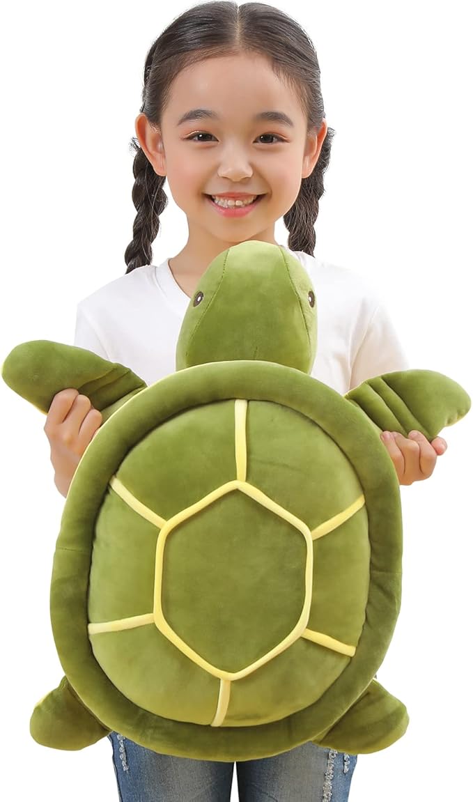 Dalmao 20 Inch Green Sea Turtle Stuffed Animals Soft Plush Toys Body Pillows Ocean Turtle Plushies, Gifts for Boys, Girls, Girlfriend, Birthday, Halloween, Christmas