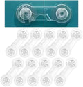 Cabinet Door Locks for Baby Proof and Child Safety, Fridge Locks for Kids,Cabinet Locks with Adhesive for Drawer Cupboards Fridge Oven Closet and Pantry, Childproof Door Latch (Transparent, 10 PCS)
