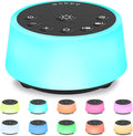 Color Noise Sound Machines with 10 Colors Night Light 25 Soothing Sounds and Sleep White Noise Machine 32 Volume Levels 5 Timers Adjustable Brightness Memory Function for Adults Kids Baby