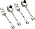 VANRA 4-Piece Children Flatware Set - 18/10 Stainless Steel Child Set Tableware - Silver Cutlery - Silverware Dinner Utensils for Kids - Chrome Finished (2 Forks + 2 Spoons)