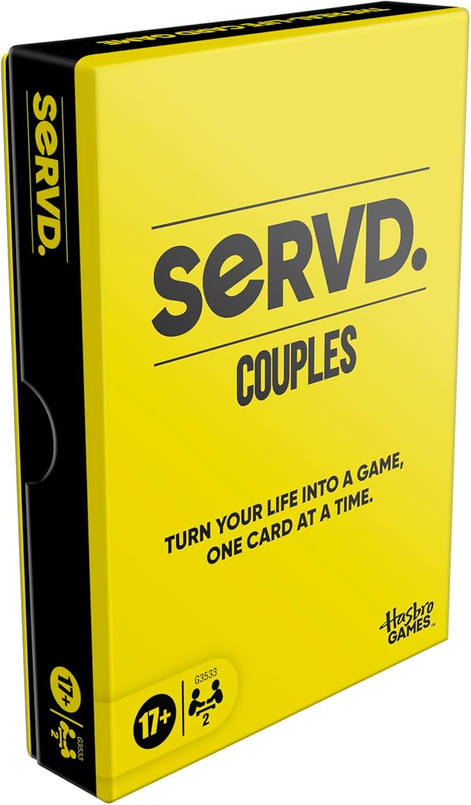 Hasbro Games SERVD Couples Game – Hilarious Real-Life Card Game for Partners – Funny Gifts for Anniversary, Date Nights, Valentine’s Day – 2 Players – Ages 17+