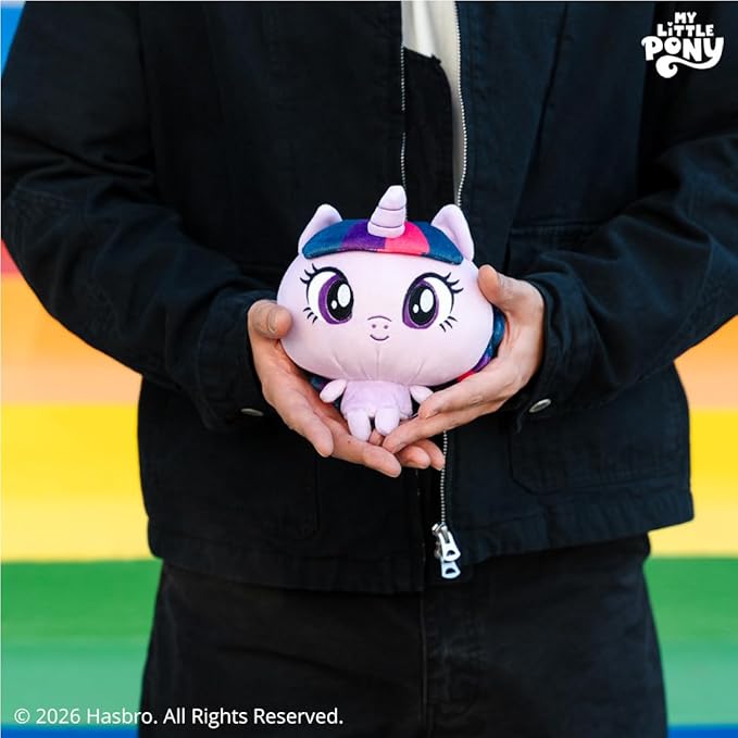 TeeTurtle Cloudheads Twilight Sparkle Plush - 5-Inch Official My Little Pony Stuffed Animal with Embroidered Details - Soft Cuddly Plush Toys for Kids, Teens, and Adults