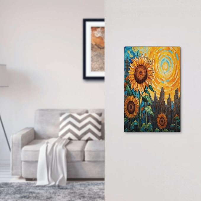 Abstract Sunflower Graffiti Floral Paint Art Flower Light Switch Cover Plate 1 Gang Electrical Wall Plates Faceplate Decorative Switch Plate No Device Blank for Bedroom Living Room Decor