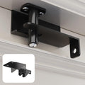 Adjustable Child Safety Door Top Lock｜Metal Child Proof Door Top Lock for Interior&Exterior&French Door｜Lock & Unlock from Either Sides｜for Childproofing｜Sliding Door Lock for Kids Safety｜Black
