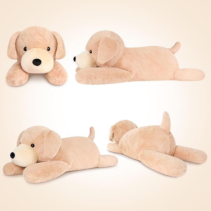 SuzziPals 43 inch Golden Retriever Giant Dog Stuffed Animal, Lifelike Jumbo Dog Plush for Stress Relief & Companion, Extra Soft Large Stuffed Animals, Big Plushies Gifts for Kids Adults