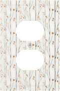 Boho Floral Watercolor Tree Branch Flower Minimalist Outlet Covers 1 Gang Duplex Light Switch Cover Decorative Switch Plates Electrical Receptacle Faceplate Wall Plate for Bedroom Living Room Decor