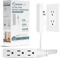 SakerPlus Outlet Concealer Power Strip | 5ft Flat Extension Cord | Ultra-Thin Outlet Cover Extension Cord with 3AC Outlets-,Universal Size,1625W for Kitchen, Home Improvement, Child & Pet Safe