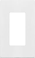 TG Screwless Decorator Wall Plates Child Safe Outlet Covers, Size 1-Gang 4.50" H x 2.75” L, Unbreakable Polycarbonate Thermoplastic, UL Listed, Matte White (1 Pack)