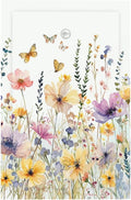 Wildflowers Colorful Flower Butterfly Floral Light Switch Cover Plate 1 Gang No Device Blank Electrical Wall Plates Faceplate Decorative Switch Plate Covers for Farmhouse Bedroom Decor
