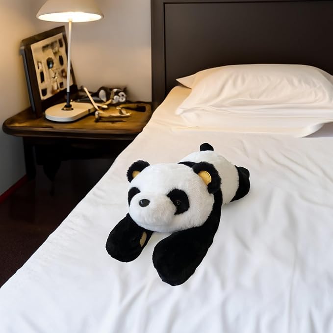 FoxVilla 4lbs Panda Weighted Stuffed Animals, 24 inch Weighted Plush Stuffed Animals for Adults, Cute Soft Weighted Plush Throw Animal Pillow Toy, Birthday Gifts for Adults Kids