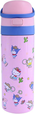 Hello Kitty & Friends All-Over Character Print Pink 24 Oz Stainless Steel Water Bottle