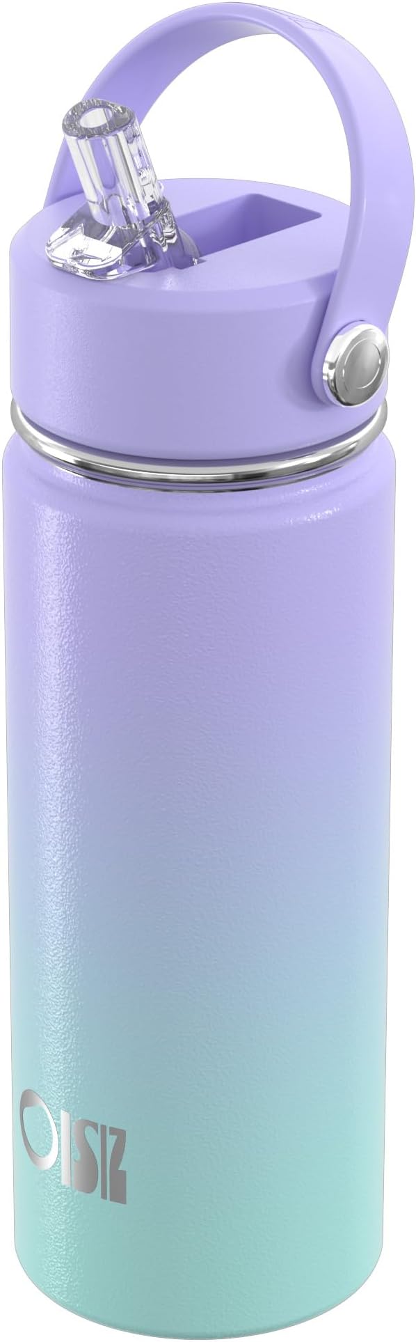 OISIZ 18oz Kids Water Bottle with Straw Lid, Vacuum Insulated Water Bottle Stainless Steel Bottles for Kids for School, Leakproof Water cups, BPA Free and Keep Cold for 24 Hours,Easy to Clean