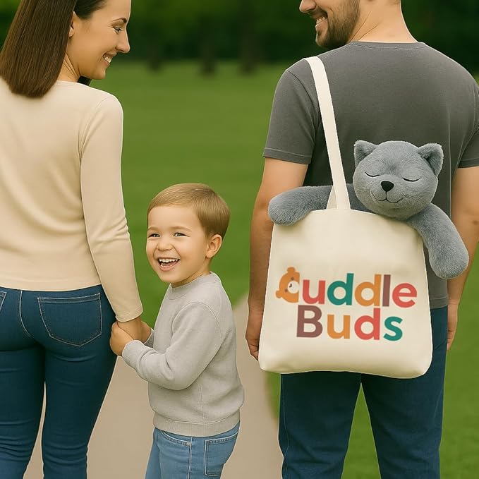 Cuddle Buds 3lbs Weighted Cat Stuffed Animal for Sensory Needs, 20'' Cat Plush Large, Weighted Stuffed Animals for Adults and Kids, Cute Soft Plush Toy Gift for Kids and Adults, Small Plushies