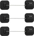 Refrigerator Lock, Combination Lock for Refrigerator Cabinets, Drawers, Heavy Duty Fridge Lock, Easy Install No Keys Needed, Black (Black-3Pack)