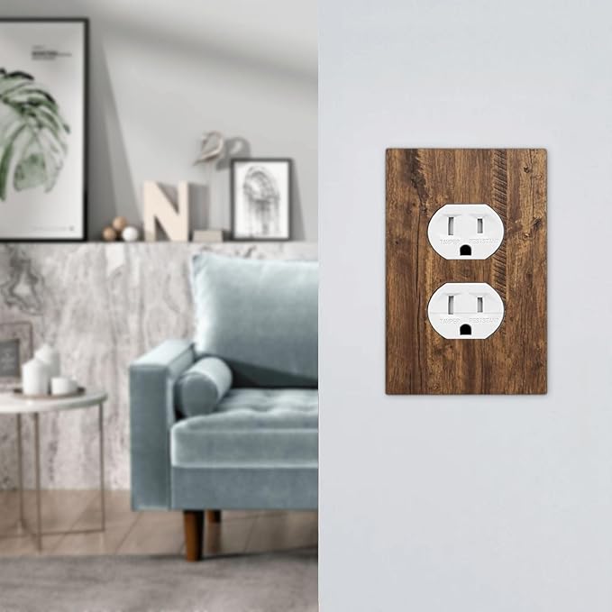 Rustic Old Wood Brown Crack Tree Tumor Print Outlet Covers 1 Gang Duplex Light Switch Cover Decorative Switch Plates Electrical Receptacle Faceplate Wall Plate for Farmhouse Home Decor