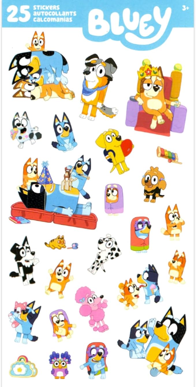 Bluey Floor Puzzle for Kids Set - Bundle with 36 Piece Floor Puzzle for Boys, Girls Plus Stickers, More | Bluey Puzzles for Kids Ages 3-5