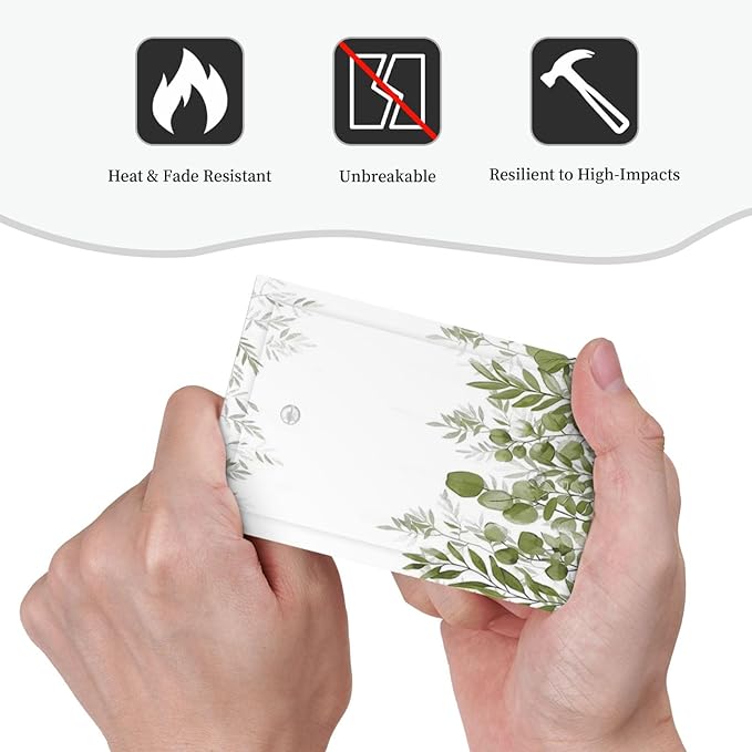Green Eucalyptus Plant Leaves Vine Light Switch Cover Plate 1 Gang No Device Blank Electrical Wall Plates Faceplate Decorative Switch Plate for Bed Room Living Room Decor
