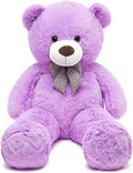MorisMos Giant Teddy Bear 4 Feet, 47inch Stuffed Animal Big Teddy Bear Plush, Classic Gift Girlfriend Boyfriend on Birthday, Violet