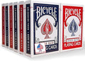 Bicycle Rider Back Standard Index Playing Cards, 12 Pack Bulk Set, Classic Poker Size Decks of Cards for Poker, Blackjack, Rummy, and Family Card Games, Red & Blue Backs