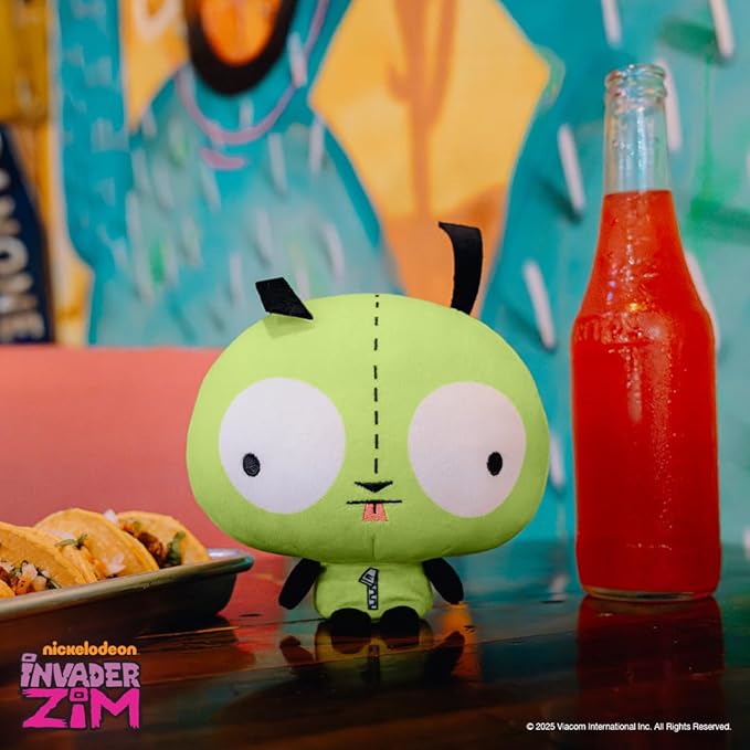 TeeTurtle Cloudheads Gir Plush - 5-Inch Official Invader Zim Stuffed Animal with Embroidered Details - Soft Cuddly Plush Toys for Kids, Teens, and Adults