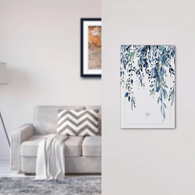 Switch Plates Blue Eucalyptus 1 Gang Light Switch Cover No Device Wall Plate Decorative Blank Switchplate Electrical Faceplate for Kidroom Bathroom Home Living Room Bedroom Art Panel Decorate