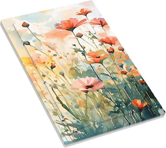 Vintage Red Orange Yellow Poppy Floral Flowers Light Switch Cover Plate 1 Gang No Device Blank Electrical Wall Plates Faceplate Decorative Switch Plate Covers for Bedroom Living Room Decor