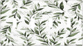 Green Leaf Olive Leaf Sage Floral Light Switch Covers Quad Toggle Electrical Faceplate 4 Gang Wall Plate Decorative Switch Plates Cover for Bedroom Living Room Decor
