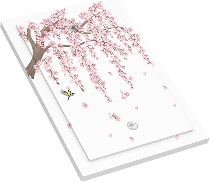 Pink Flower Tree Branch Cherry Blossom Tree Floral Birds Light Switch Cover Plate 1 Gang No Device Blank Electrical Wall Plates Faceplate Decorative Switch Plate Covers for Bedroom Living Room Decor