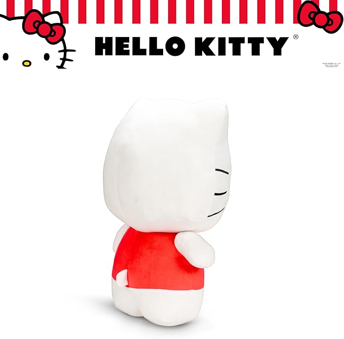 Hello Kitty Red Plush Cuddle Pillow Buddy, Kids Bedding Super Soft Kawaii Pillow, (Officially Licensed Product) by Franco Collectibles