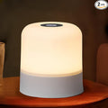 Portable Baby Night Light, 3 Color Egg Lights for Nursery, 2400mAh, Small Rechargeable LED Lamp, Dimmable Touch Nightlight for Newborn, Toddler, Kids, Adults 2 Pack