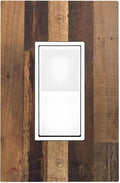 Decorative Outlet Covers Natural Wood Brown Wooden Planks 1 Gang Single Rocker Light Switch Cover Plate Wall Plates Gfci Faceplate For Farmhouse Cabin Decor