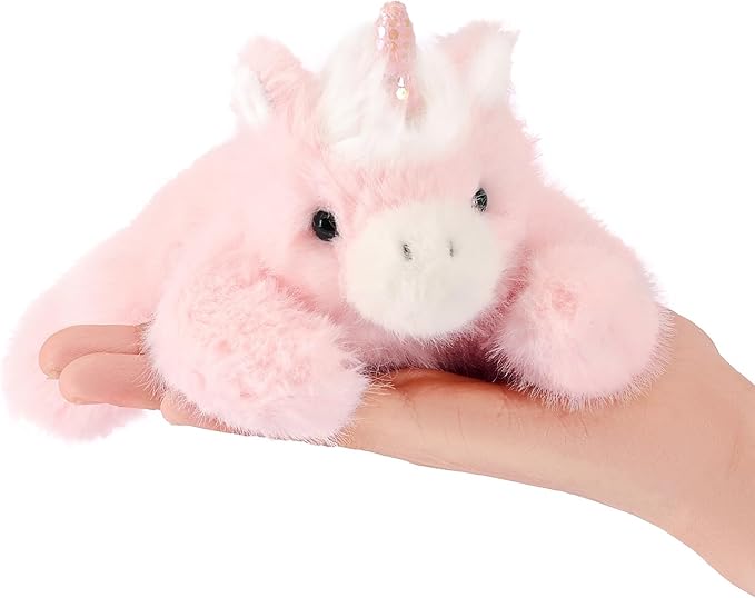 PEACH CAT Unicorn Stuffed Animal Cute Plushies Small Plush Toys Gifts for Kids Pink