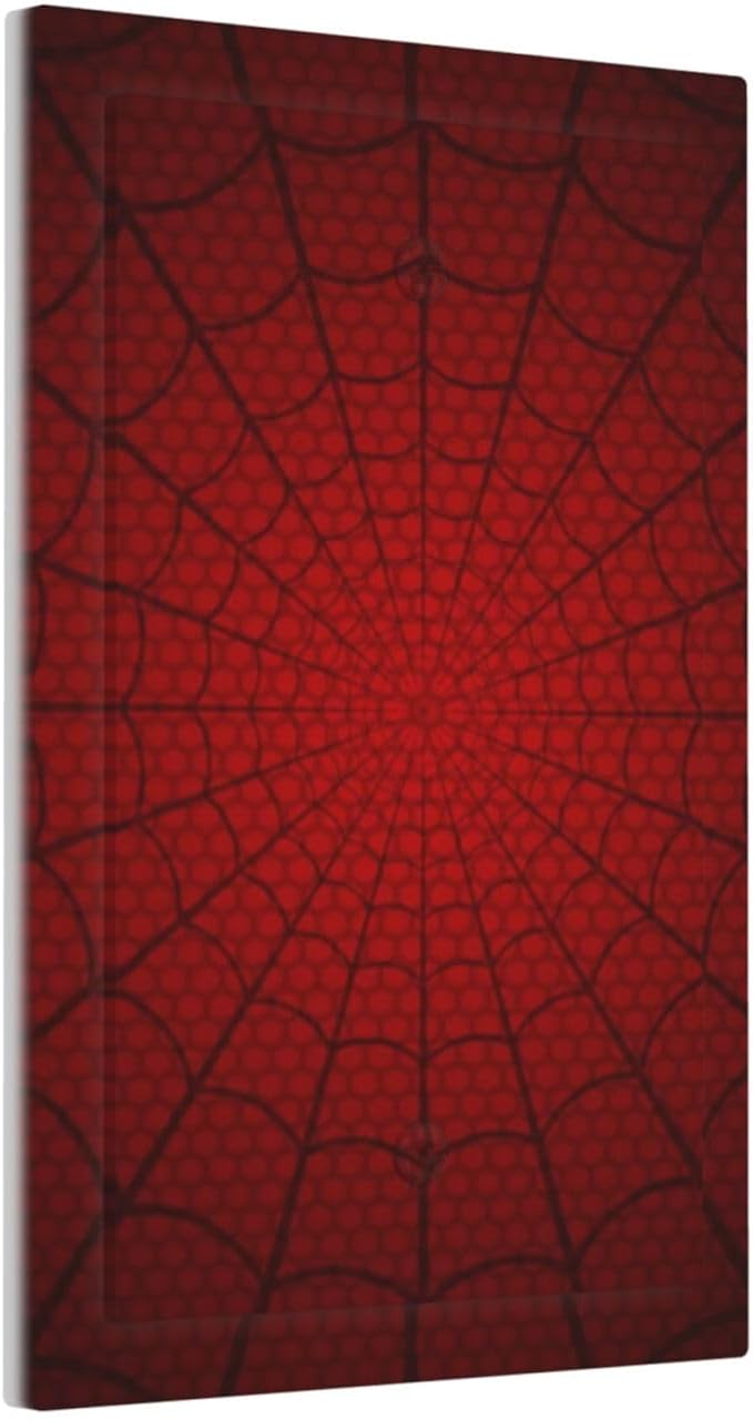 Light Switch Cover Red Black Spider Web Wall Plate Cover 1 Gang Blank No Device Decorative Outlet Covers Electrical Switchplate for Kids Room Home Decor