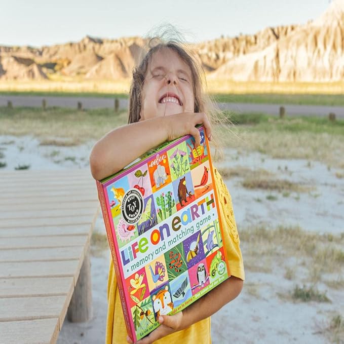 eeBoo: Memory and Matching Game - Life on Earth- 24 Pairs, Develops Recognition, Concentration, Memory & Vocabulary Skills, Age 3+