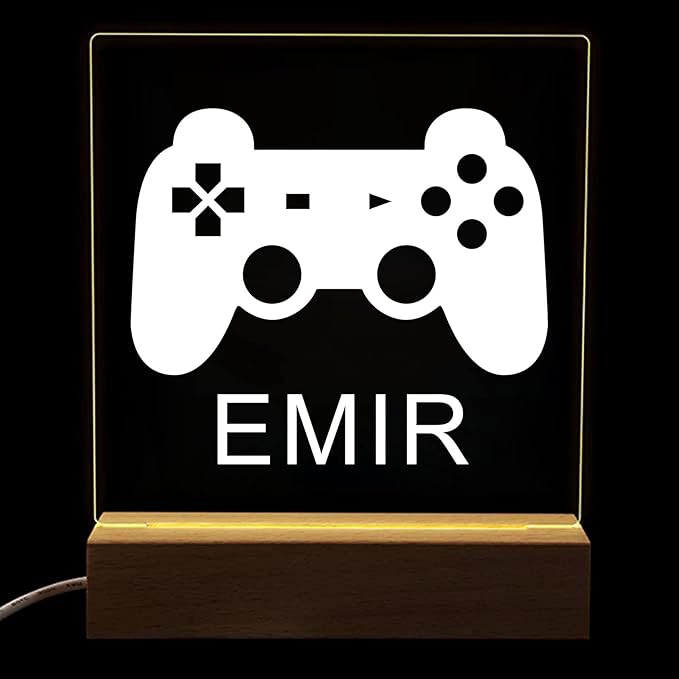 PS4 Night Light, Night Light, Custom Name Night Light, Kids Bedroom, Nursery Night Light, Personalized Night Light, Childs Playroom, Gift for Kids