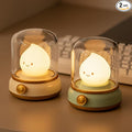 WANIDEA Cute Chibi Flame Lamp, Anime Cozy Lights, Retro Rechargeable Night Light, Decor, Cute Desk Accessories, Gifts 2 Pack (Yellow and Green)