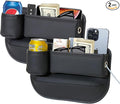 Anti-Drop Car Seat Gap Filler Organizer, Premium Leather Console Organizer, Easy Access to Phone/Keys, Universal Fit for Car SUV Truck Multi-Purpose Essentials Organizer(2PC)