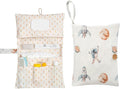 Baby Diaper Bag Organizer, Portable Baby Essentials Storage Pouch for Parents and Caregivers, Organizer Insert for Stroller and Handbag, Machine Washable (Space)
