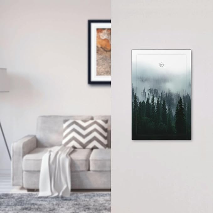 Forest Pine Forest Foggy Mountain Natural Scenery Light Switch Cover Plate 1 Gang No Device Blank Electrical Wall Plates Faceplate Decorative Switch Plate for Bed Room Living Room Decor