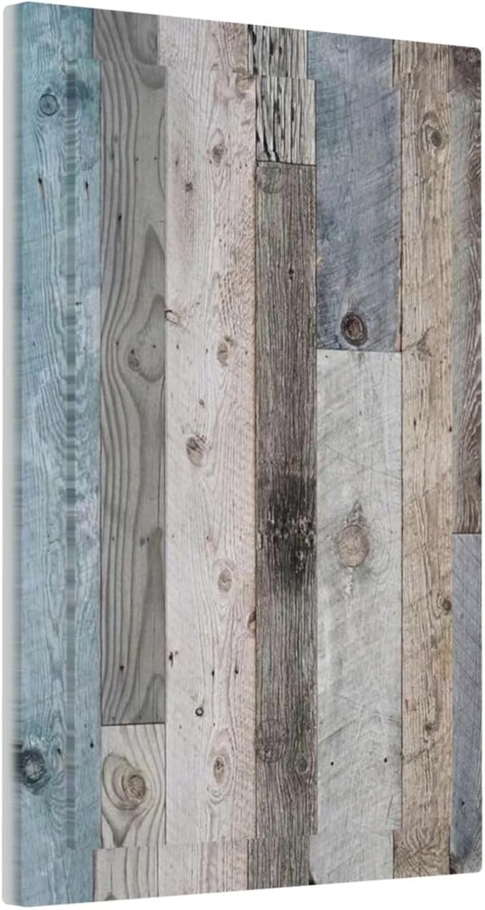 Decorative Blank Receptacle Outlet Covers Vintage Rustic Country Wood Aqua Teal Wood Blue Wooden Board Kitchen 1-Gang No Device Light Switch Mid Size Electrical Face Wall Plate Unused Outlets/Switches