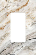 Matte Beige Gold Marble Granite Abstract Print Decorative Outlet Covers 1 Gang Single Rocker Light Switch Cover Plate Wall Plates GFCI Faceplate for Bathroom Kitchen Decor