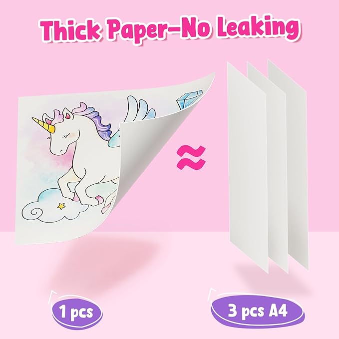 JoyCat Paint with Water Coloring Books, Art & Craft Activity, Princess No Mess Art for Kids Ages 4-8, Craft Kits & Supplies, DIY Creative Activity, Gifts for Girls & Boys