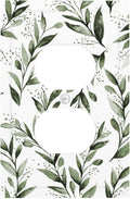 Green Leaf Olive Leaf Sage Floral Outlet Covers 1 Gang Duplex Light Switch Cover Decorative Switch Plates Electrical Receptacle Faceplate Wall Plate for Bedroom Living Room Decor