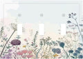 Colorful Wildflower Watercolor Dandelion Floral Decorative Switch Plates 3 Gang Wall Plate Triple Toggle Light Switch Cover Faceplate Electrical Wall Panels For Cabin Home Decor