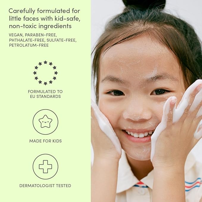 Evereden Kids Travel Set: Clean & Vegan 5-Piece Skin & Hair Care Set for Kids |Kids Face Cream, Face Wash, Detangling Shampoo, Conditioner & Spray With Travel Bag | Stocking Stuffers for Kids
