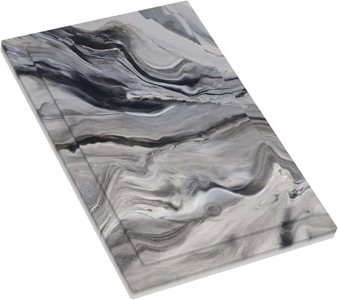Grey And White Marble Abstract Art Print Light Switch Cover Plate 1 Gang No Device Blank Electrical Wall Plates Faceplate Decorative Switch Plate for Bathroom Kitchen Decor