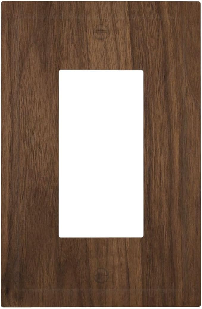 Decorative Outlet Covers Dark Brown Wood Grain 1 Gang Single Rocker Light Switch Cover Plate GFCI Wall Plates Electrical Switch Plate Cover for Farmhouse Cabin Decor