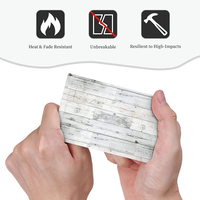 Grey White Wood 1 Gang Light Switch Cover No Decive Blank Wall Plate Decorative for Teen Kids Boys Bathroom Home Bedroom Art Panel Decorate 5" x 3