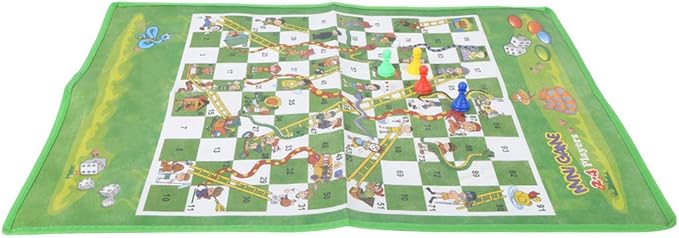 Kids Chess Game, Washable and Foldable Fabric Carpet for Children, Portable Educational Toy for Family Play, Toddlers and Preschoolers